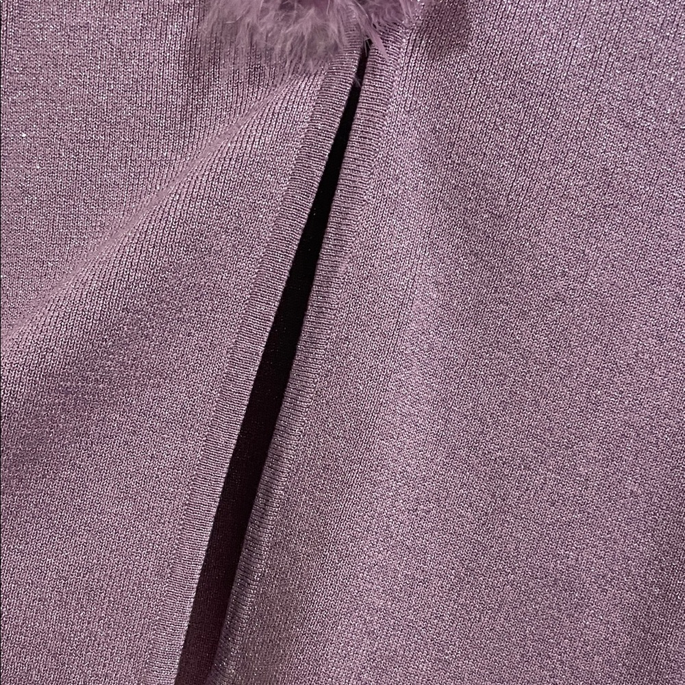 Joseph A Lavender Glitter Cardigan with Feather Detail - Picture 4 of 7